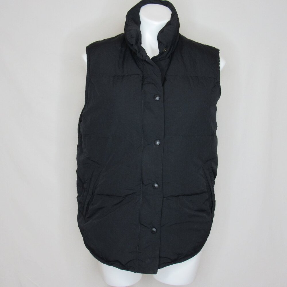 Eddie Bauer Black Goose Down Puffer Vest Women's M Medium